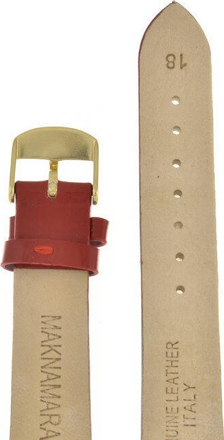 Ремешки maknamara 18 мм алый лак зол заст