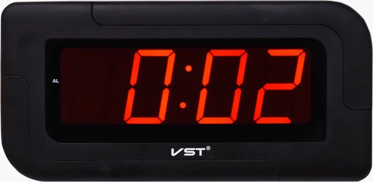 Сетевые часы vst739-1 220В красн.цифры+блок