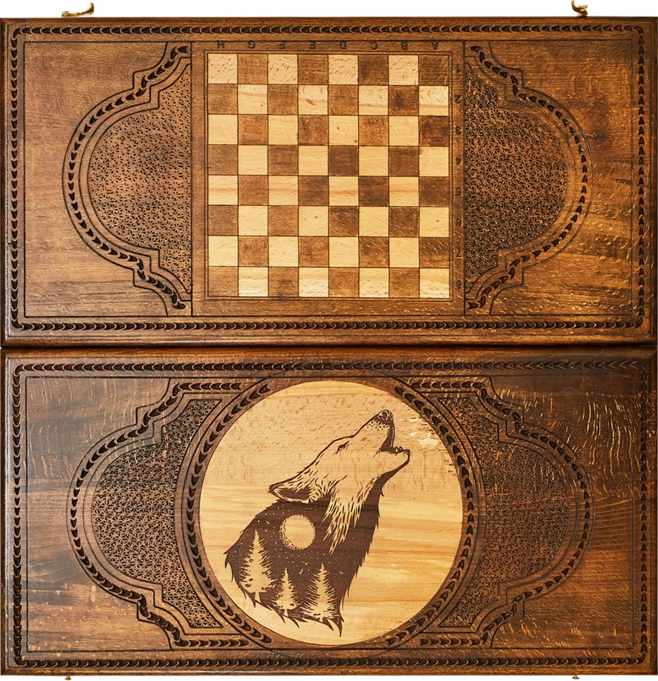 Нарды резные "Волк" 60, Zakaryan