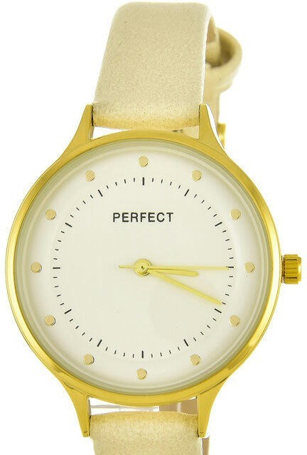Наручные часы perfect e351-4 корп-жел циф-бел беж рем