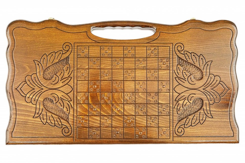 Нарды резные "Тигр" с ручкой, Haleyan