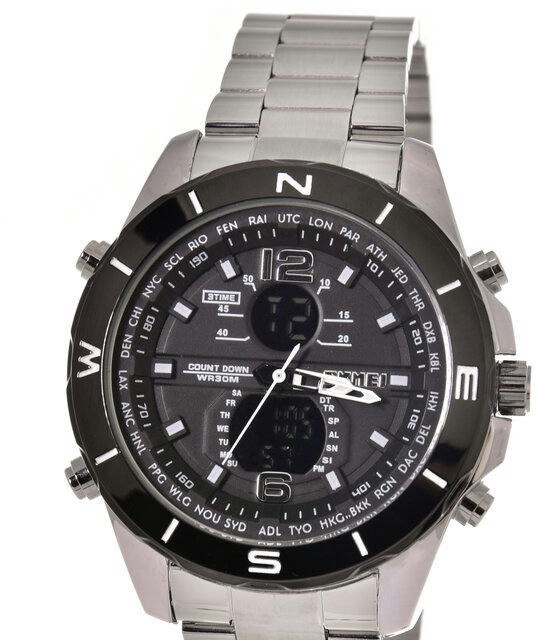 Наручные часы skmei 1670sibk silver/black
