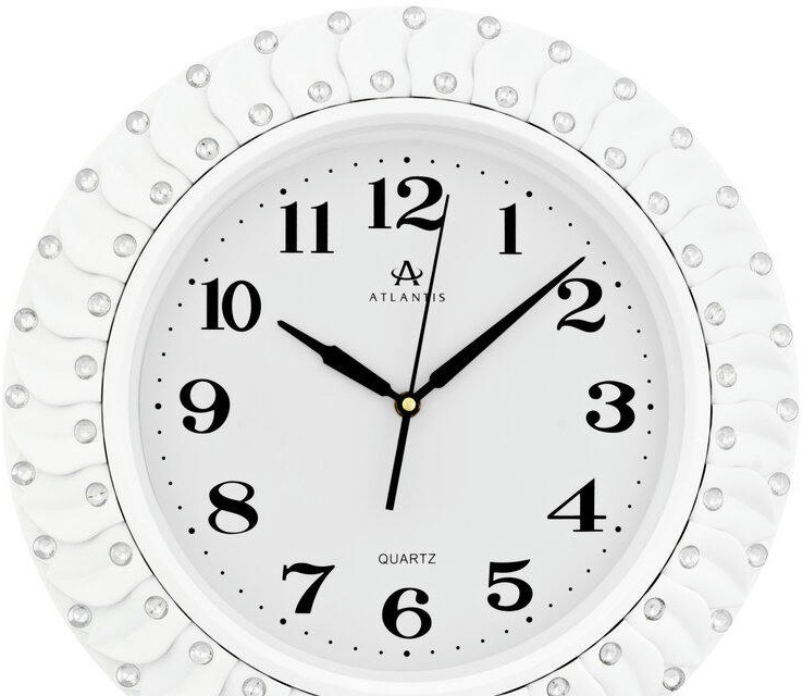 Настенные часы atlantis tld-35143b white
