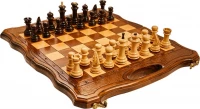 Шахматы + нарды резные 40 с ручкой, Haleyan