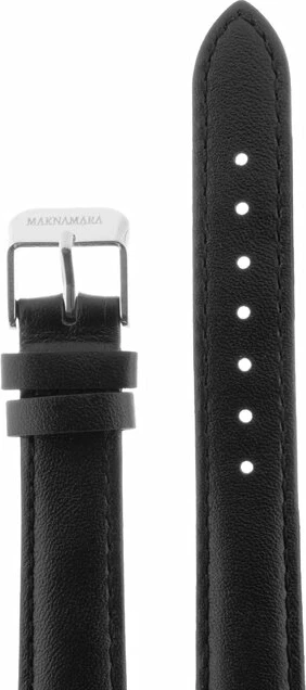 Ремешки maknamara 16 мм змея чер матов сереб заст mp-16005