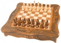 Шахматы резные в ларце 40, Haleyan