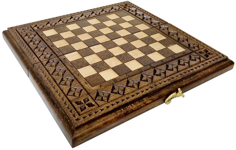 Доска шахматная резная "Роял" 30, Ustyan