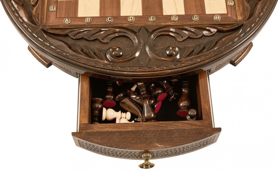 Шахматы резные в ларце "Круг Света" 50, Haleyan