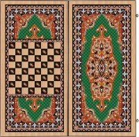 Нарды + Шашки Сирия Зеленые большие (Россия, дерево, 60 см), Partida