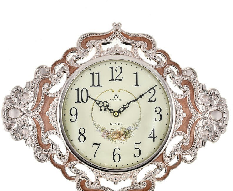 Настенные часы atlantis tld-35202 gold/brown