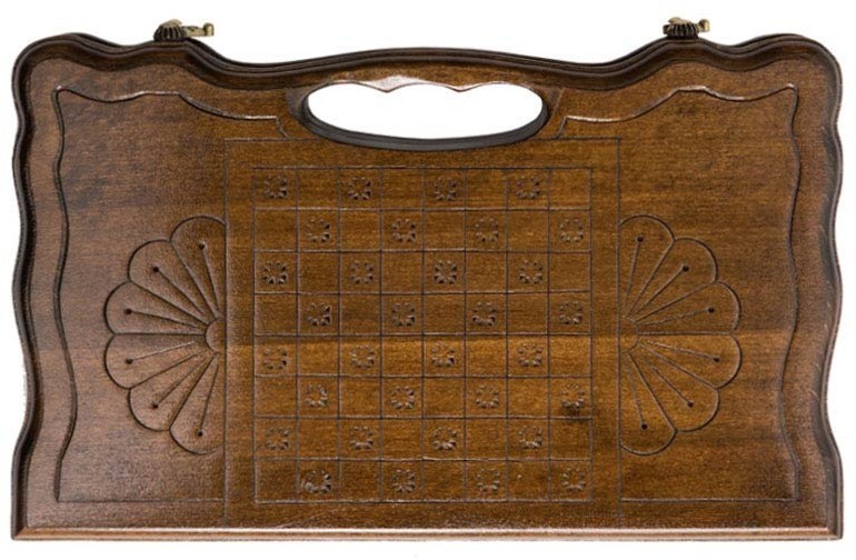 Нарды резные "Тигр" с ручкой 30, Haleyan