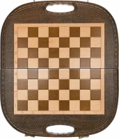 Шахматы + нарды резные &quot;Овальные&quot; 40, Haleyan