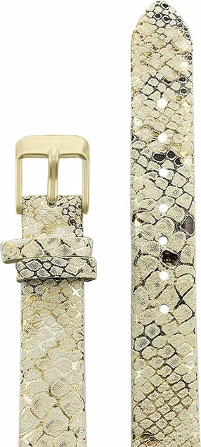 Ремешки maknamara 14 мм жел-чер золото (зол.заст) 14125