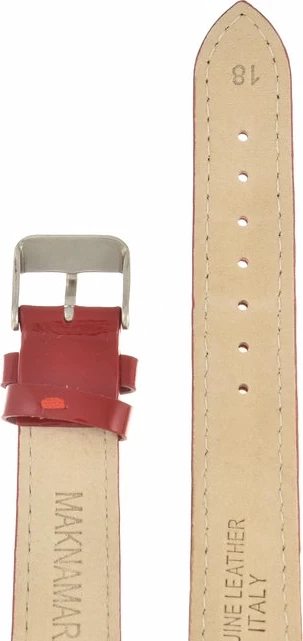 Ремешки maknamara 18 мм красн лак сер заст