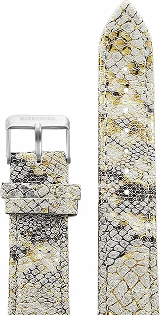 Ремешки maknamara 20 мм жел-чер золото (сер.заст) 20126