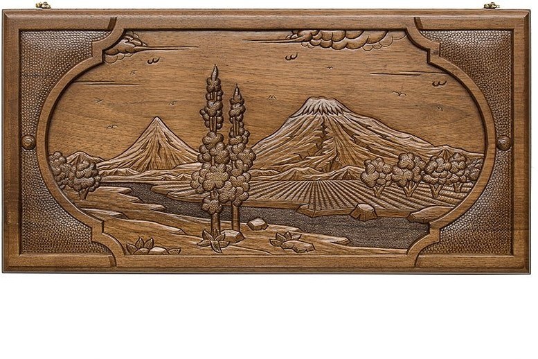 Нарды резные "Долина Арарата" 60, Haleyan