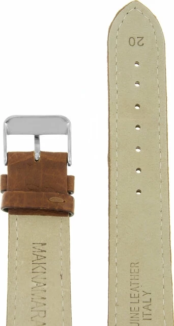 Ремешки maknamara 20 мм св.корич кроколил сер заст mp-20042