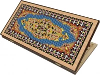 Нарды + Шашки Сирия Голубые малые (Россия, дерево, 40 см), Partida