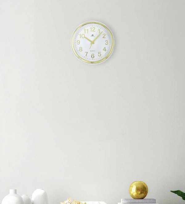 Настенные часы atlantis tld-35149 white/yellow gold