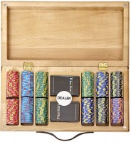 Набор для покера EPT Ceramic на 300 фишек в кейсе из бука, Partida