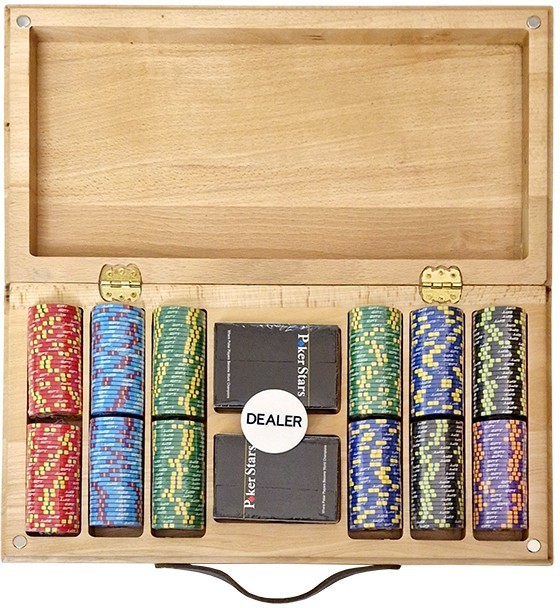 Набор для покера EPT Ceramic на 300 фишек в кейсе из бука, Partida