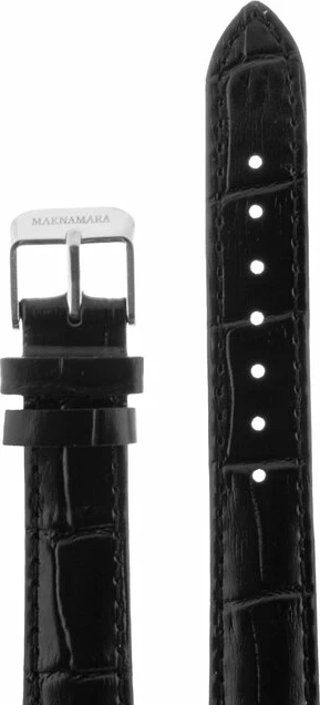 Ремешки maknamara 16 мм чер крокодил сер заст mp-16018