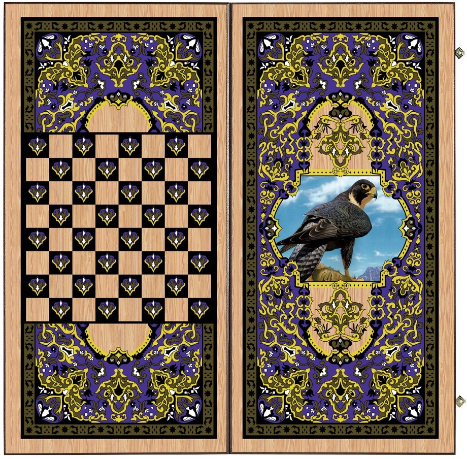 Нарды + Шашки Сирия Сокол большие (Россия, дерево, 60 см), Partida