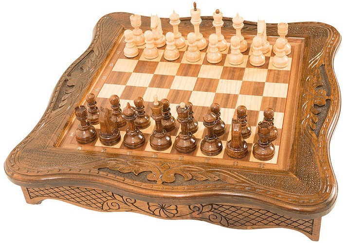 Шахматы резные в ларце 50, Haleyan