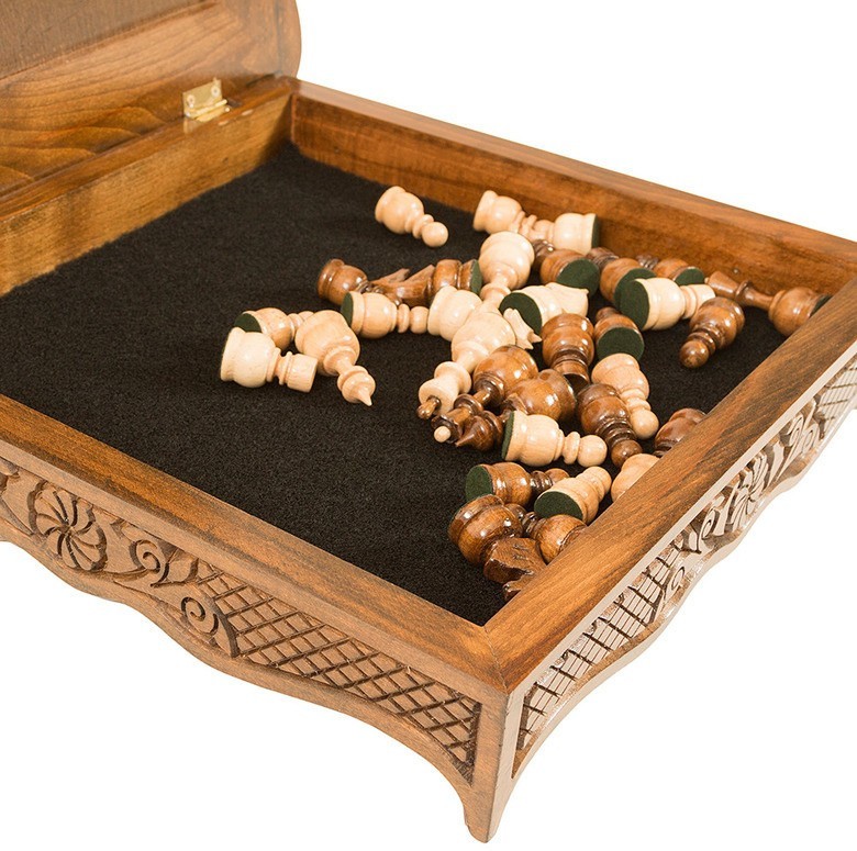 Шахматы резные в ларце 50, Haleyan