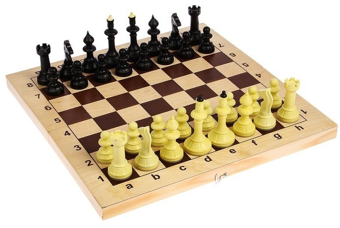 Шахматы + Шашки "АЙВЕНГО" (Россия, Дерево, 43х22х6 см)