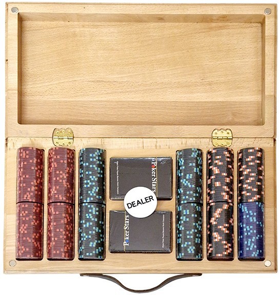 Набор для покера Casino Royale на 300 фишек в кейсе из бука, Partida