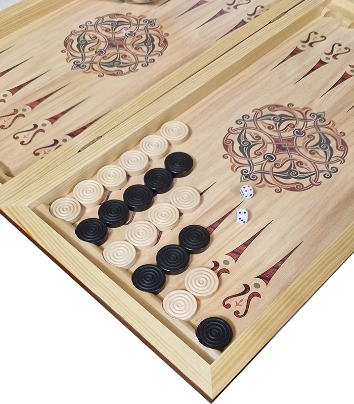 Нарды + Шашки Сирия Волк 2 большие (Россия, дерево, 60 см), Partida