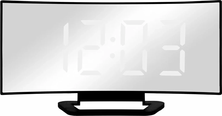 Сетевые часы vst899-6 220В белый циф+usb кабель (без адаптера)