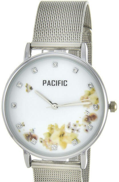 Наручные часы pacific x6182-1 корп-хром циф-бел/сер сетка