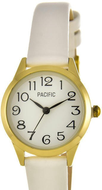 Наручные часы pacific x6131 корп-золот циф-бел бел рем