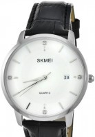 Наручные часы skmei 1801lsiwt silver/white-black leather