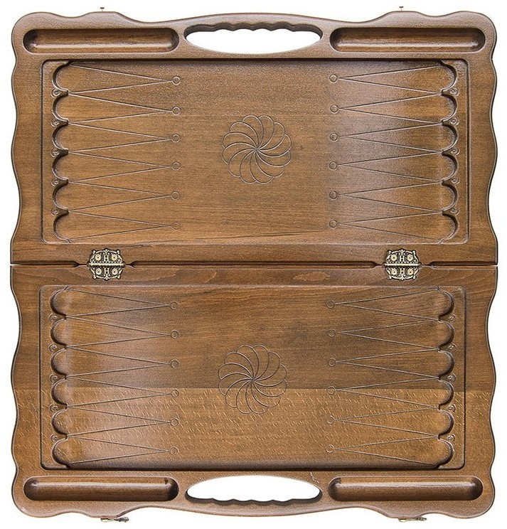 Нарды резные "Армянский узор 6" с ручкой 60, Haleyan