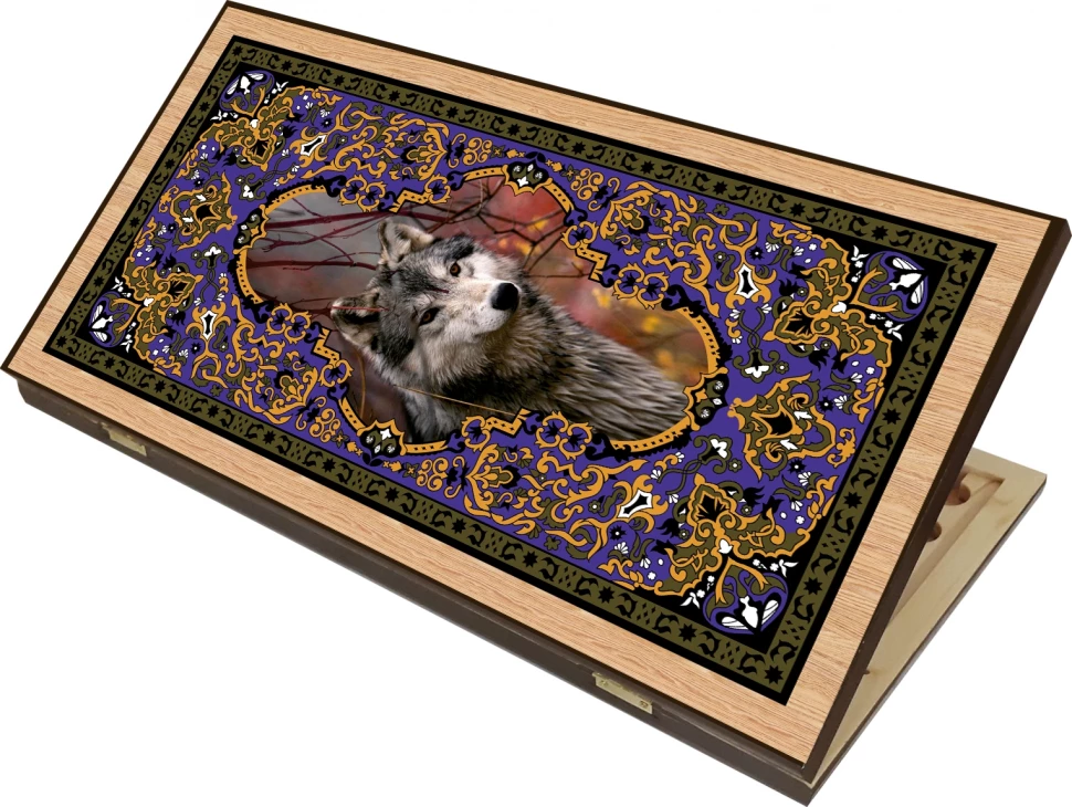 Нарды + Шашки Сирия Волк малые (Россия, дерево, 40 см), Partida