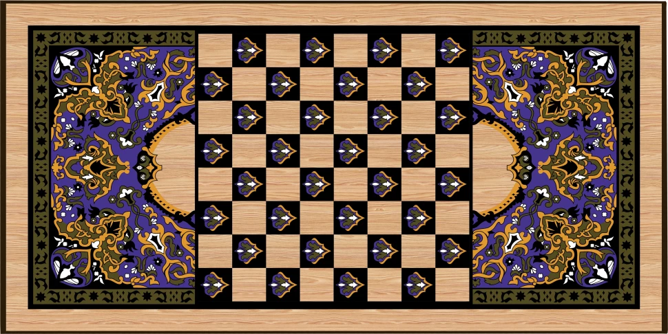 Нарды + Шашки Сирия Волк малые (Россия, дерево, 40 см), Partida