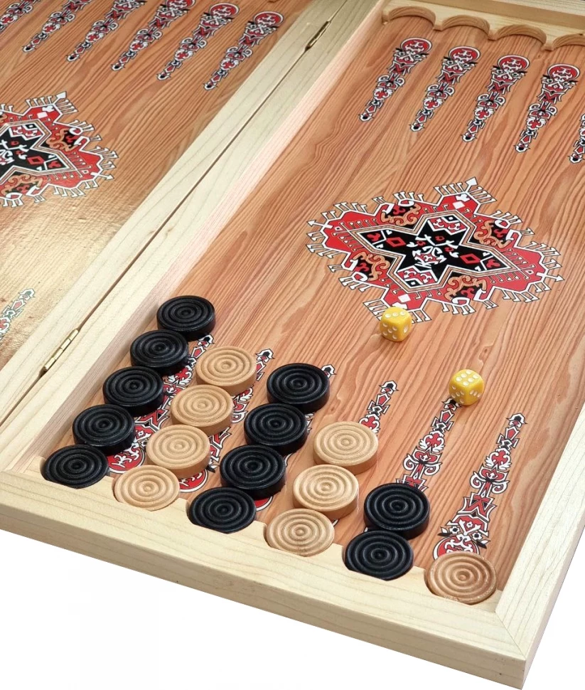 Нарды + Шашки Сирия Волк малые (Россия, дерево, 40 см), Partida