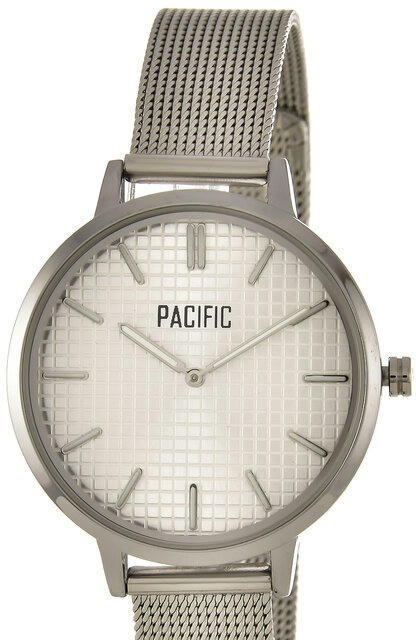 Наручные часы pacific x6198-1 корп-хром циф-бел/сер сетка