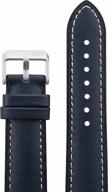 Ремешки "kmv" s-34, 22 р-р, син с бел строчкой, l
