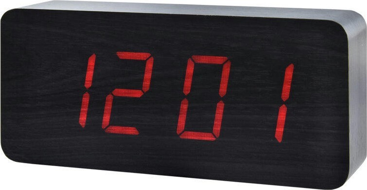 Сетевые часы vst865-1 крас.цифры (черный)+блок