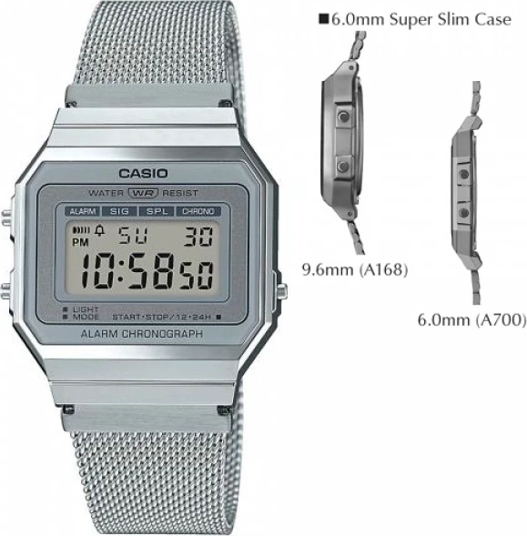 наручные часы casio a-700wem-7a