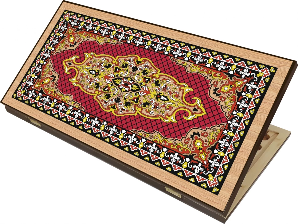 Нарды + Шашки Сирия Красные средние (Россия, дерево, 50 см), Partida