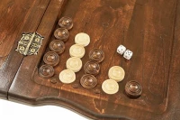 Нарды резные &quot;Лев&quot; с ручкой 50, Haleyan