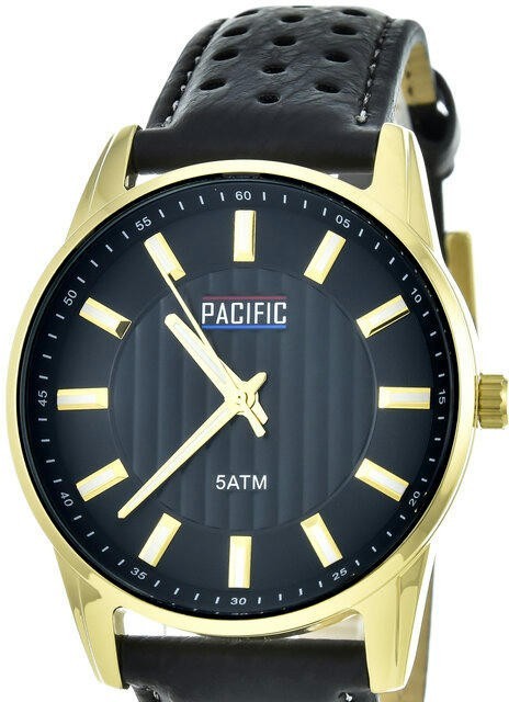 Наручные часы pacific x0090-10 корп-золот циф-черн рем-черн