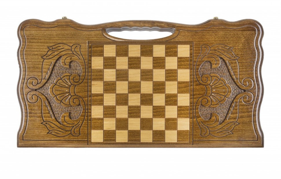 Нарды резные "Сова" с ручкой 60, Haleyan