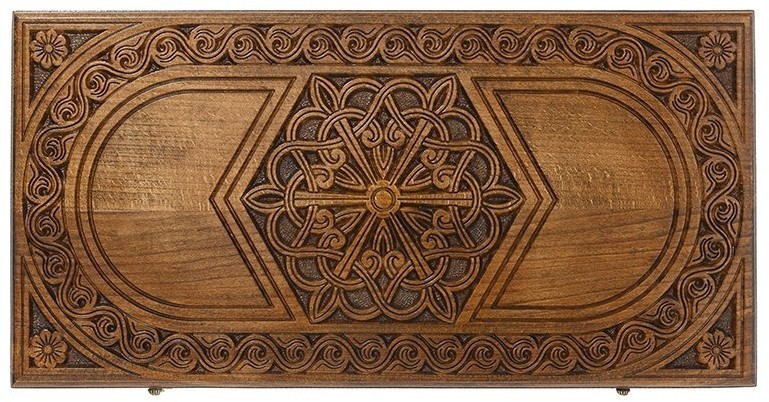 Нарды резные "Шестигранный Узор", Haleyan