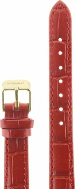 Ремешки maknamara 14 мм крас крокодил зол заст mp-14085